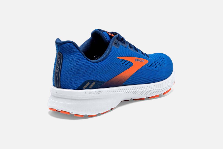 Brooks Running Shoes - Launch 8 Road Mens - Blue/Orange - FWY-092436